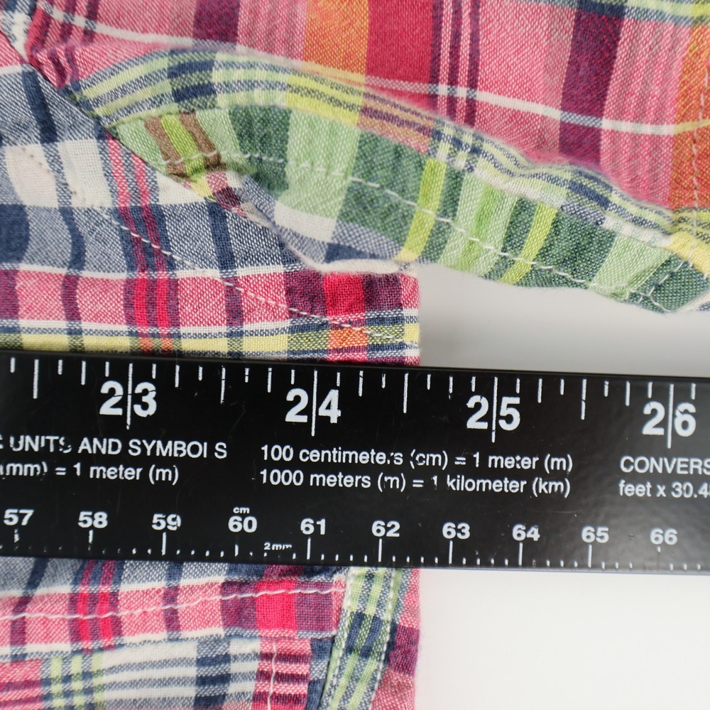 J. Crew Patchwork Short Sleeve Button Down Multic… - image 5